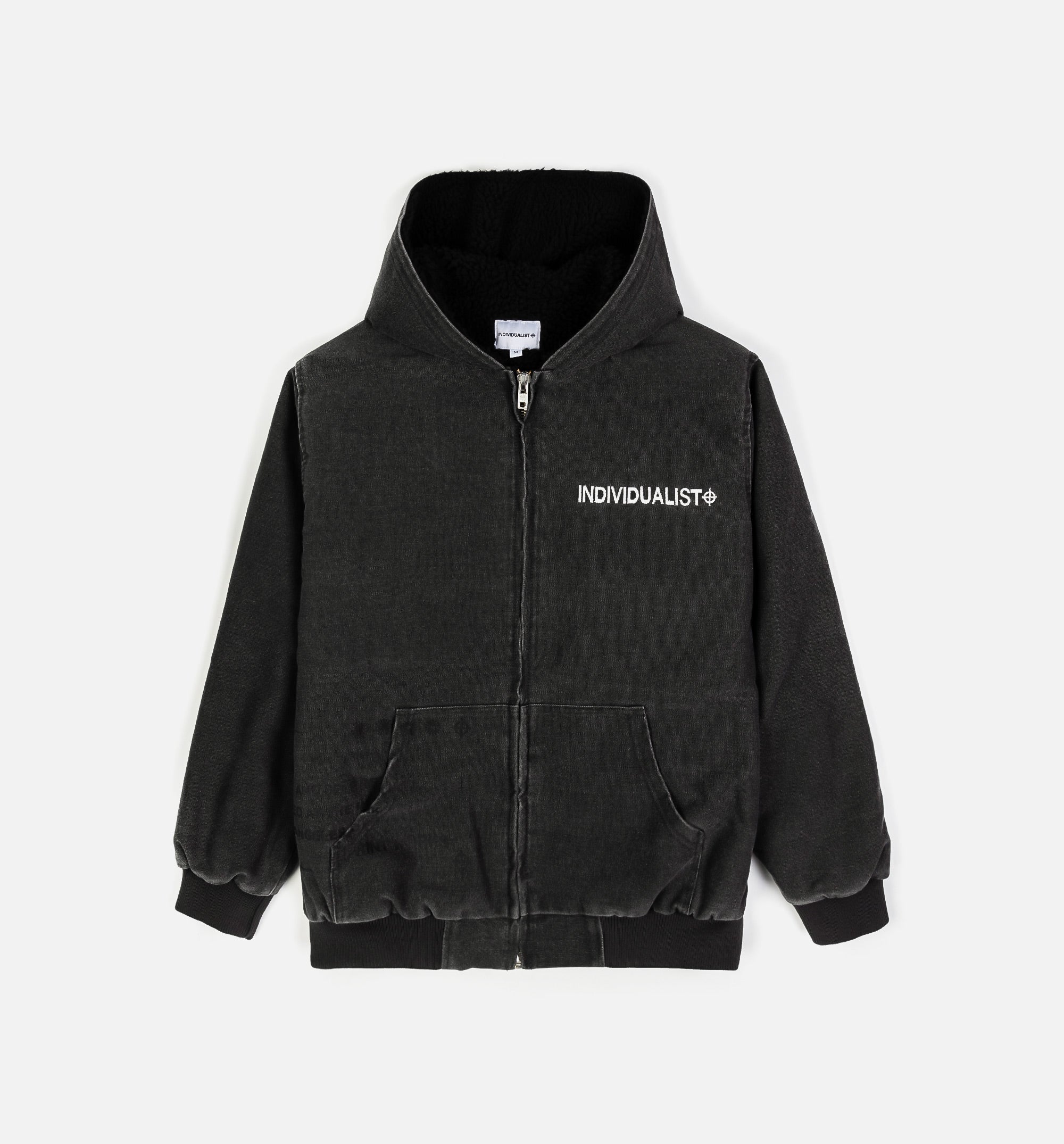 Canvas Work Zip Up Mens Jacket Black