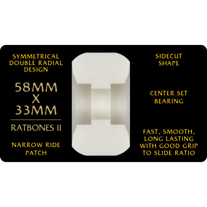 Powell Peralta Dragon Formula Ratbones II 58mm X 33mm 95a