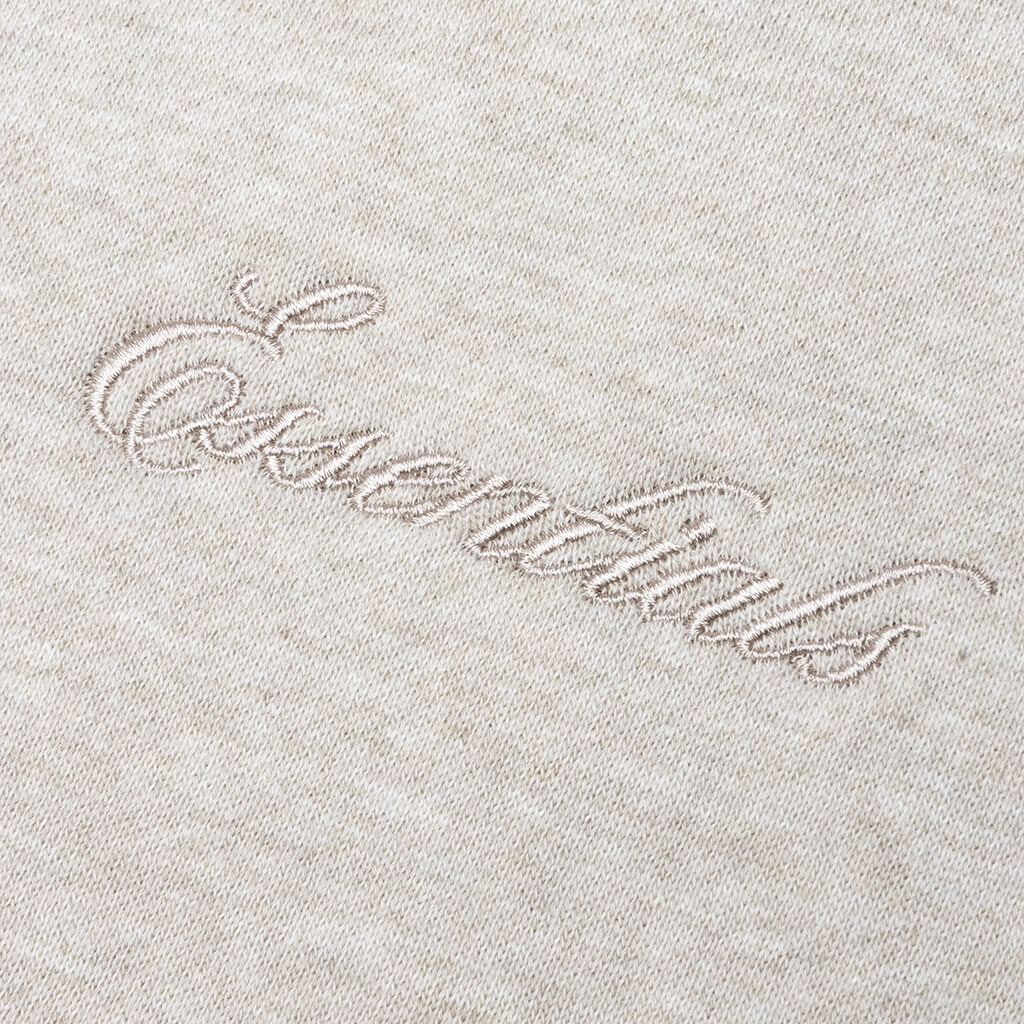 Relaxed Fleece Sweatpant With Piping Heather Stone Cloud White