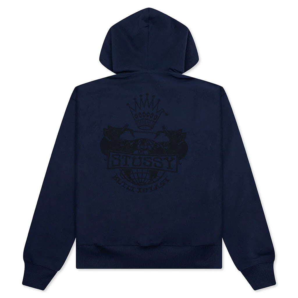 Built To Last Zip Hoodie Navy