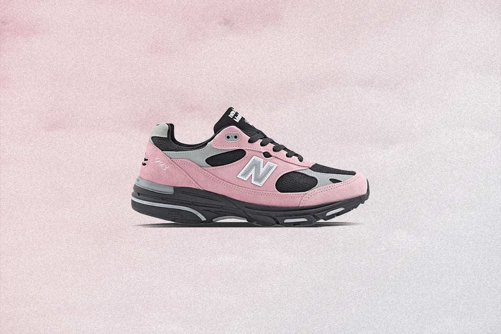 Made in USA 993 Pink Taffy Black Slate Grey