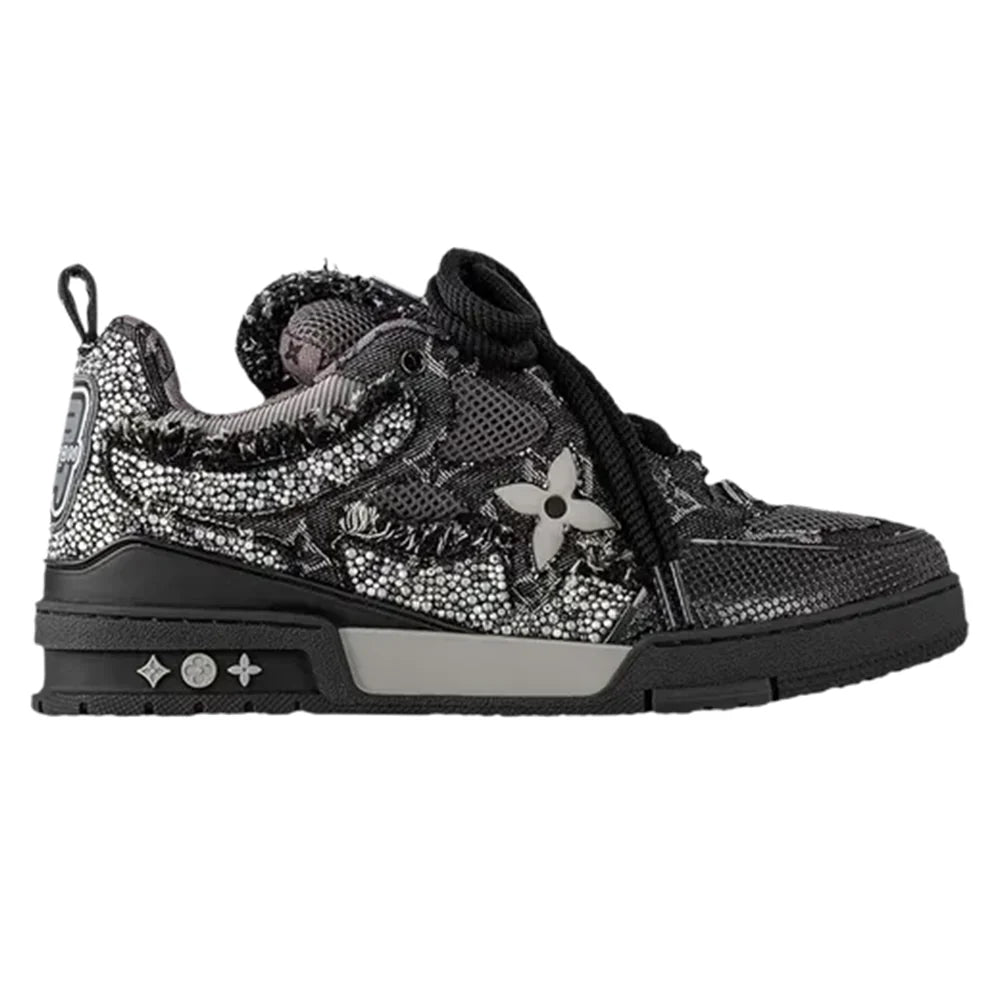 LV Skate Sneaker Black Swarovski Crystals