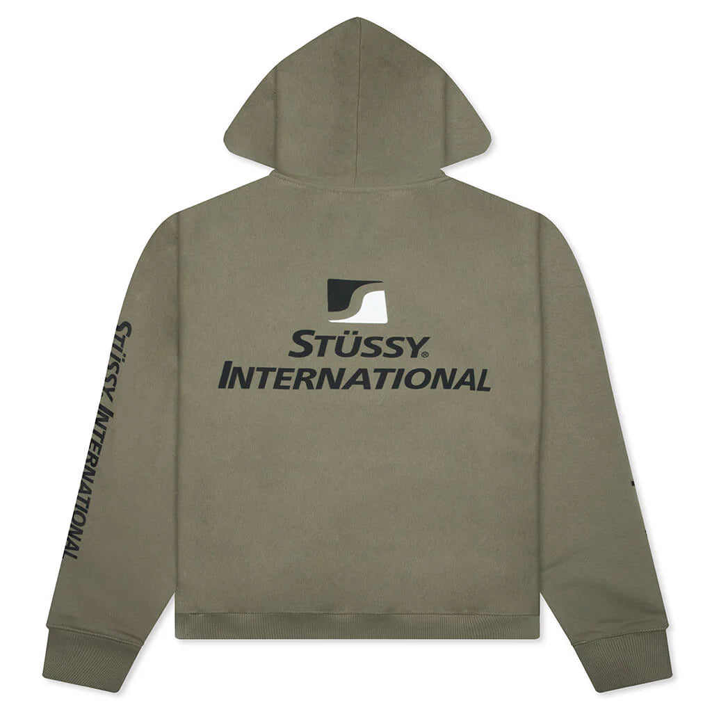 Stüssy International Zip Hoodie Army