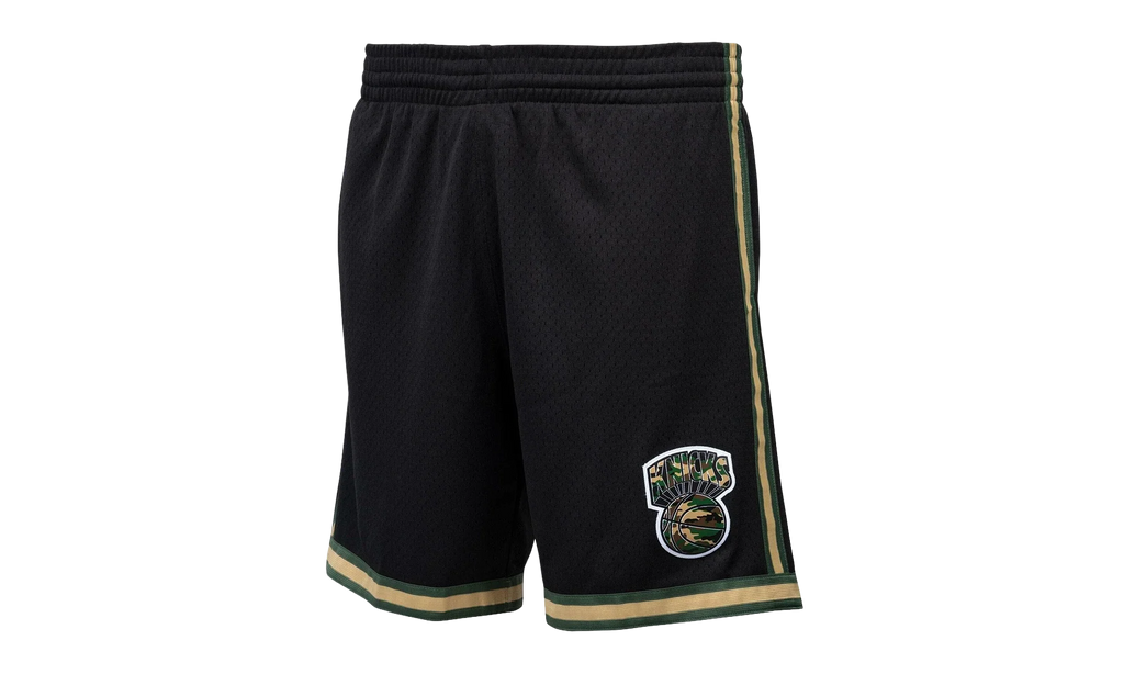 NBA Straight Fire Camo Swingman Shorts "1991 New York Knicks - Black" BA30ZC NYK K NNJ