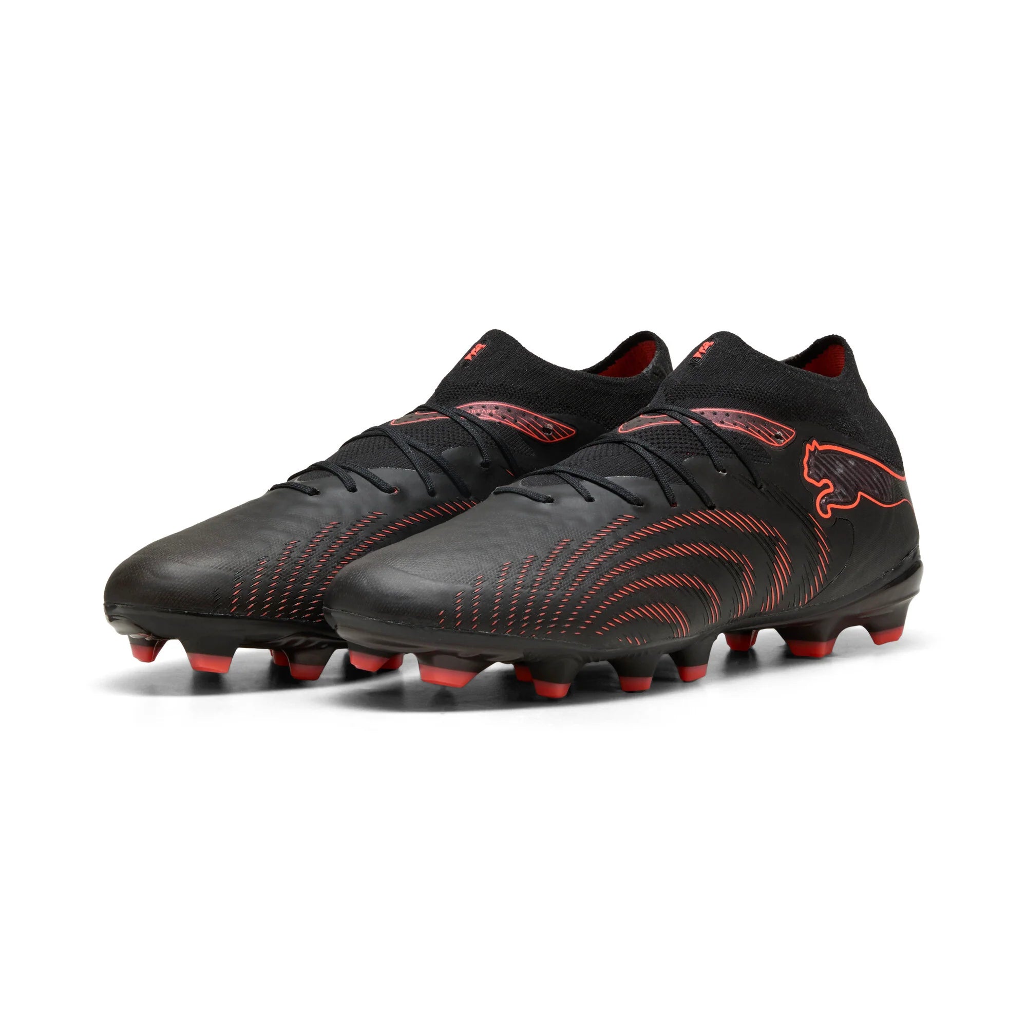 PUMA Future 9 Pro FG AG Firm Ground Artificial Ground Mens Soccer Cleats Black Red Gray