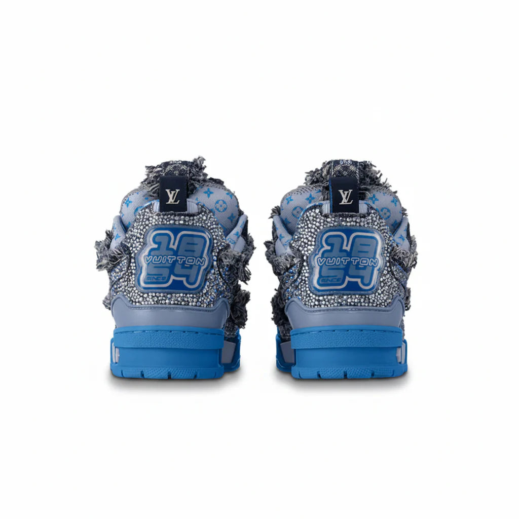 LV Skate Sneaker Blue Swarovski Crystals