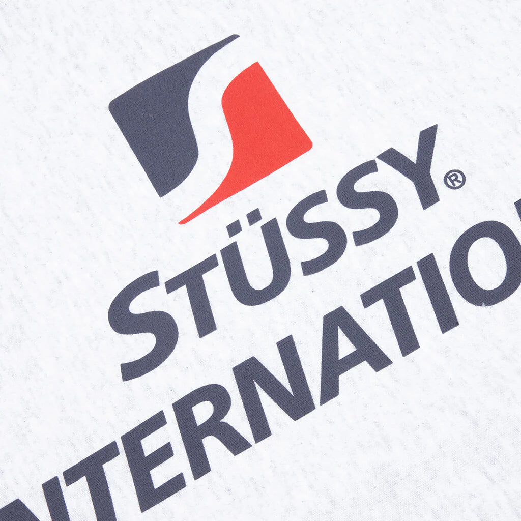 Stüssy International Zip Hoodie Ash Heather