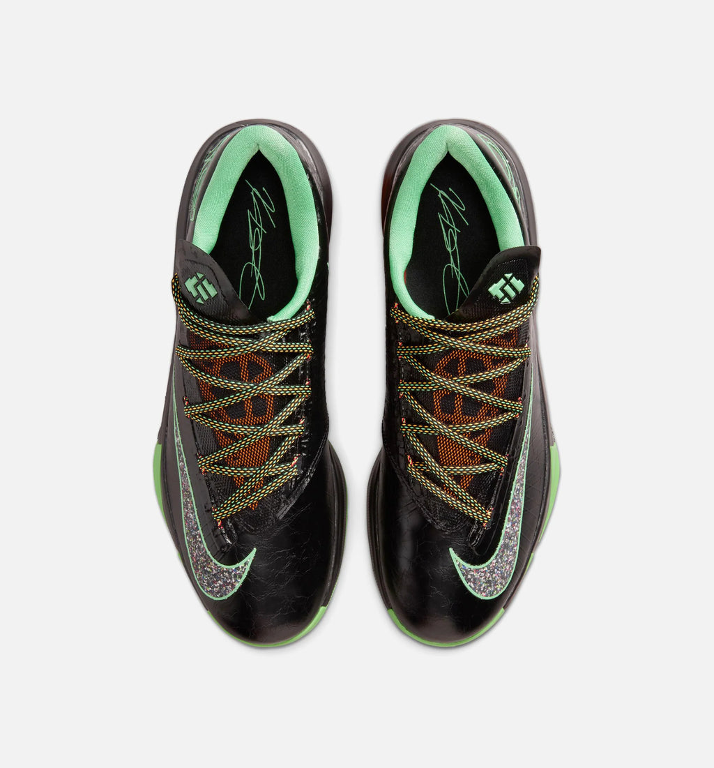 KD 6 Night Vision Mens Basketball Shoe Black Multi Color Light Lucid Green Free Shipping
