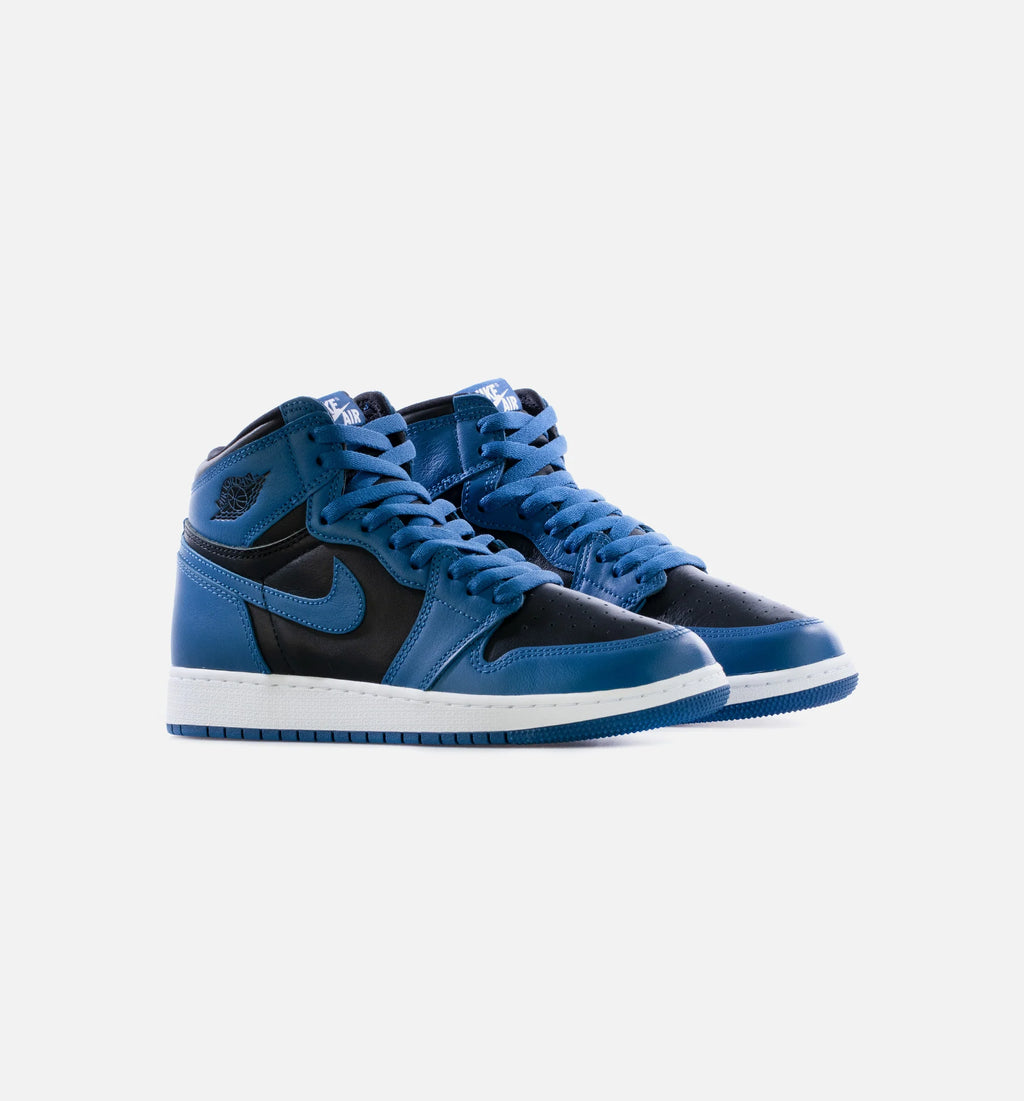 Air Jordan 1 Retro High OG Dark Marina Blue Grade School Lifestyle Shoe Dark Marina Blue Black White Limit One Per Customer