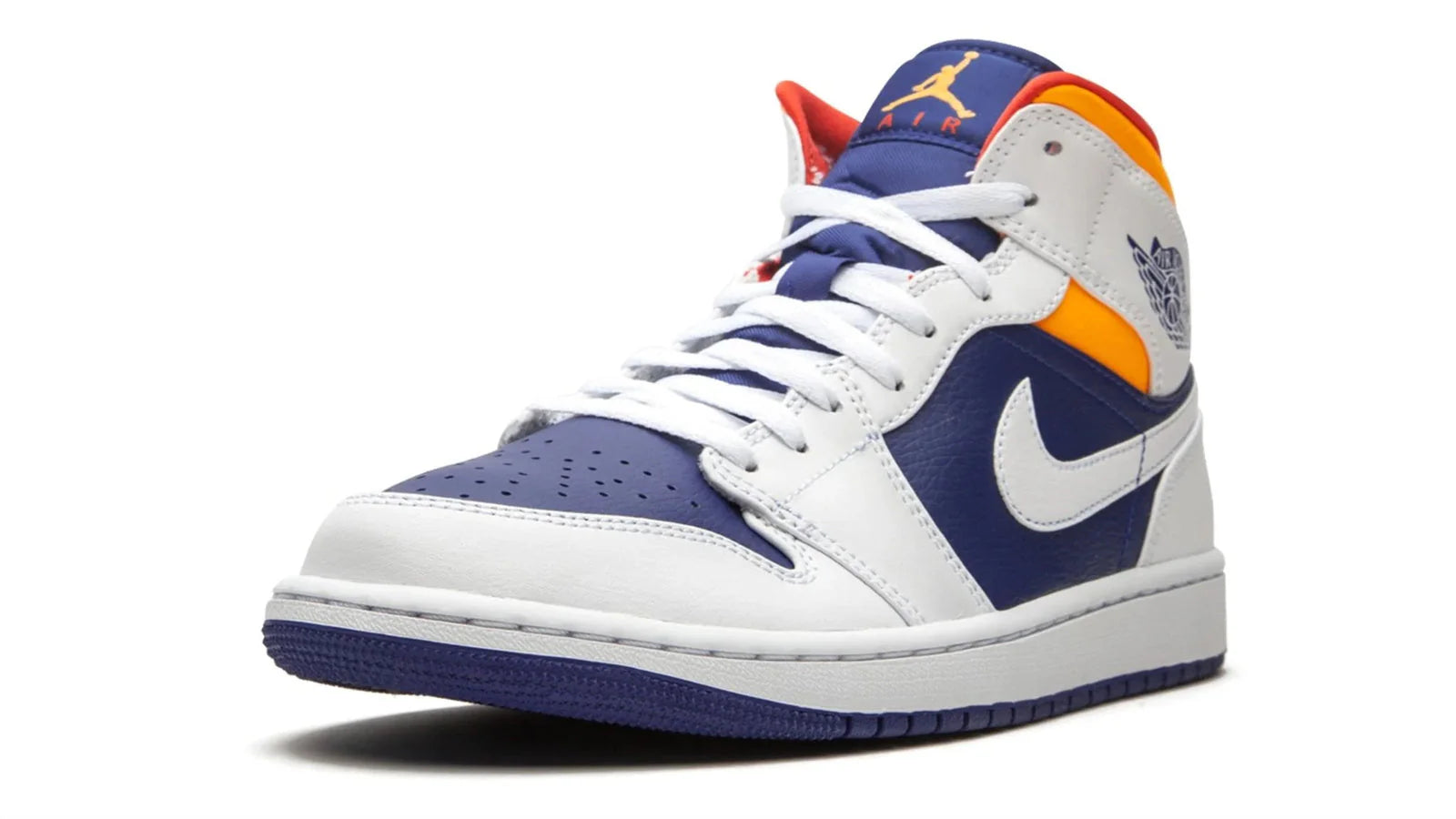 Air Jordan 1 Mid Royal Blue Laser Orange