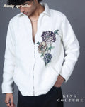 Floral Jacquard Zipper Jacket HG x King Couture