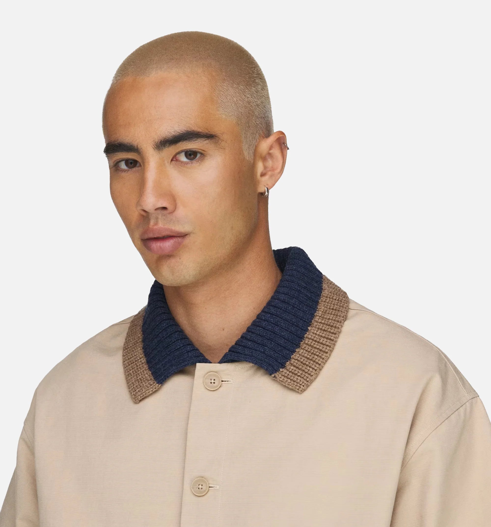 CLOT Redifined Utility By Edison Chen Mens Short Sleeve Shirt Warm Sandstone