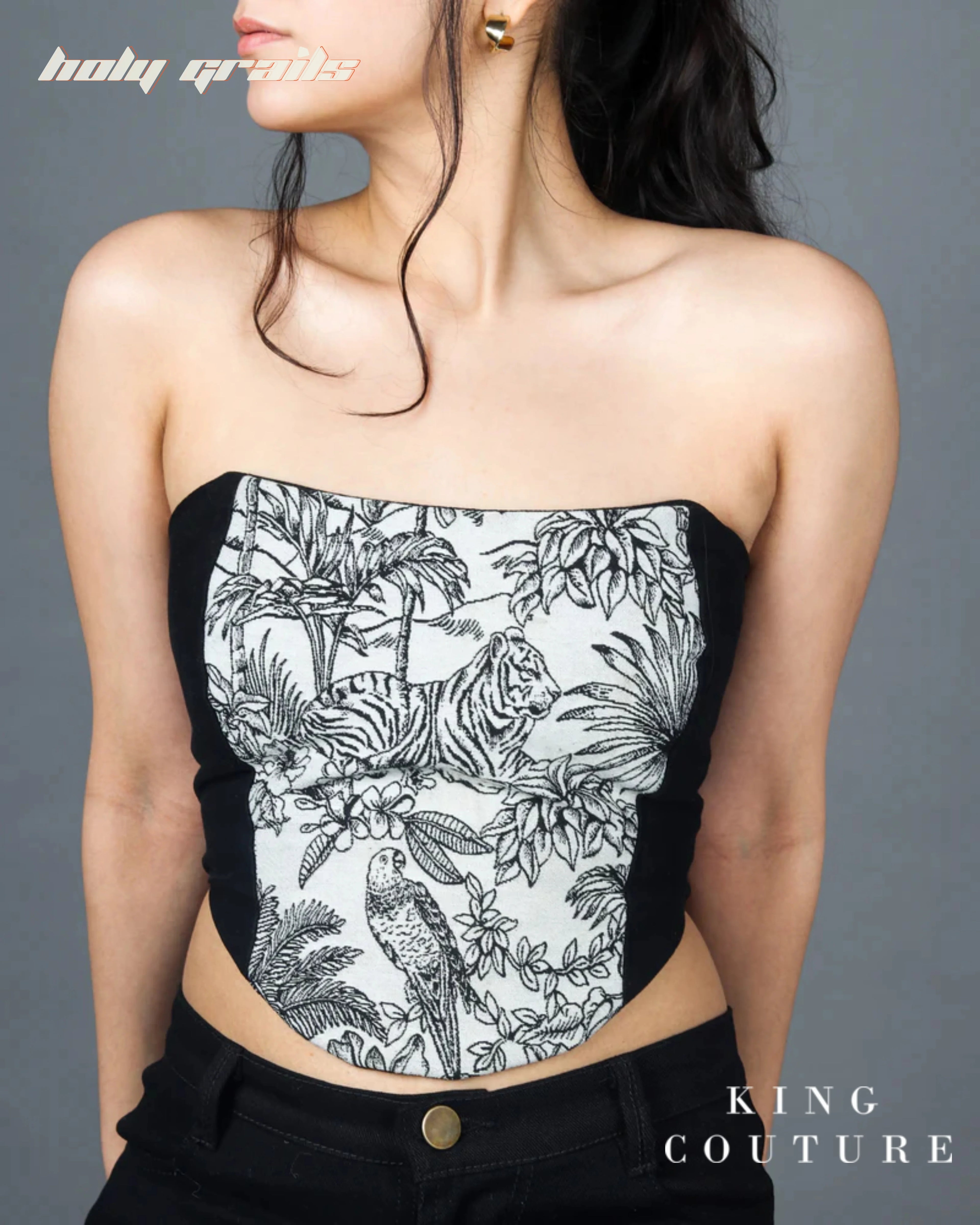 Jungle Jacquard Corset HG x King Couture