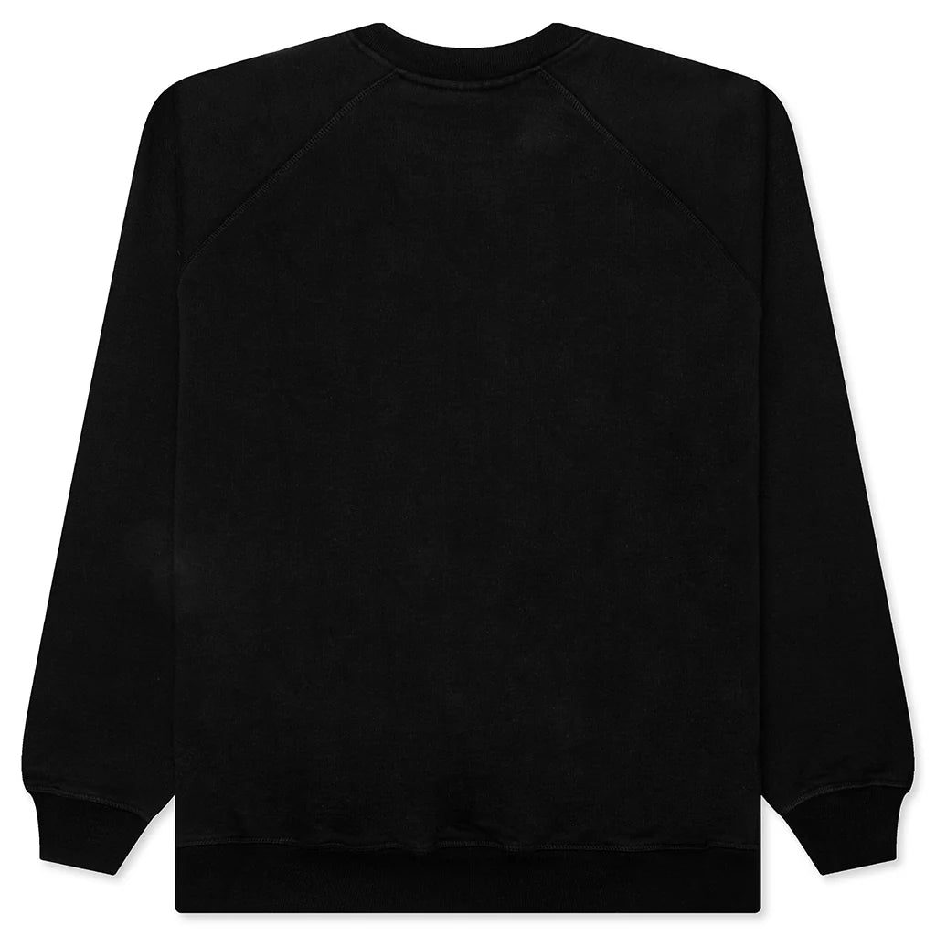 Blob Logo Crew Neck Sweatshirt Washed Black
