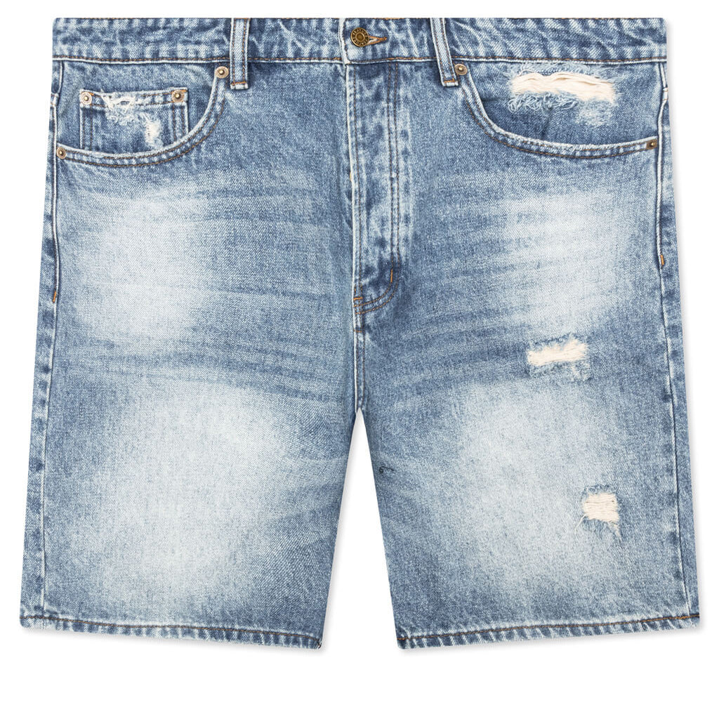 Berry Wide Denim Short Vintage Med Blue