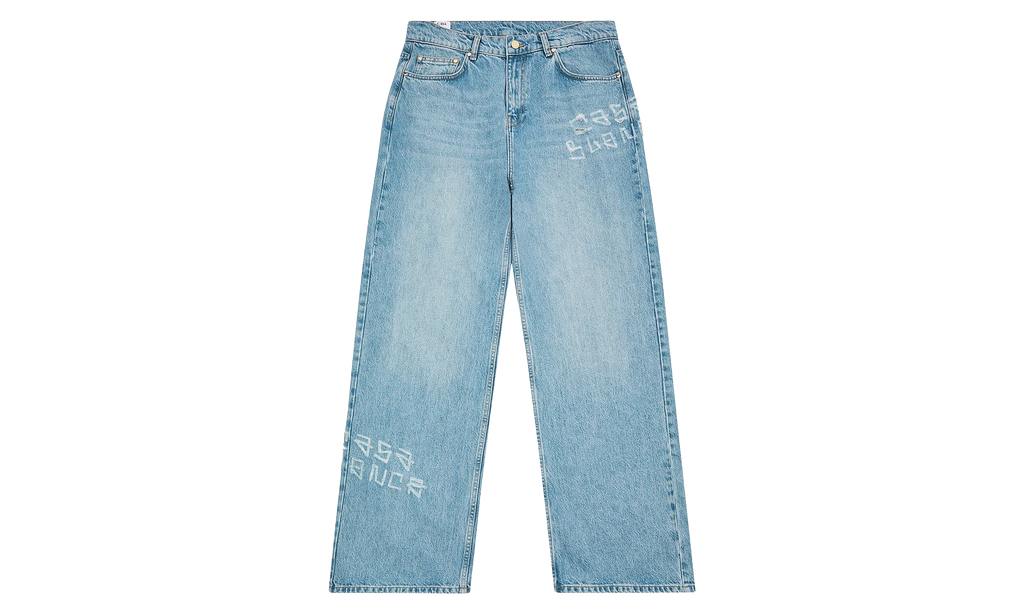 Graffiti Distressed Denim Jeans "Blue" MS25 TR 274 01