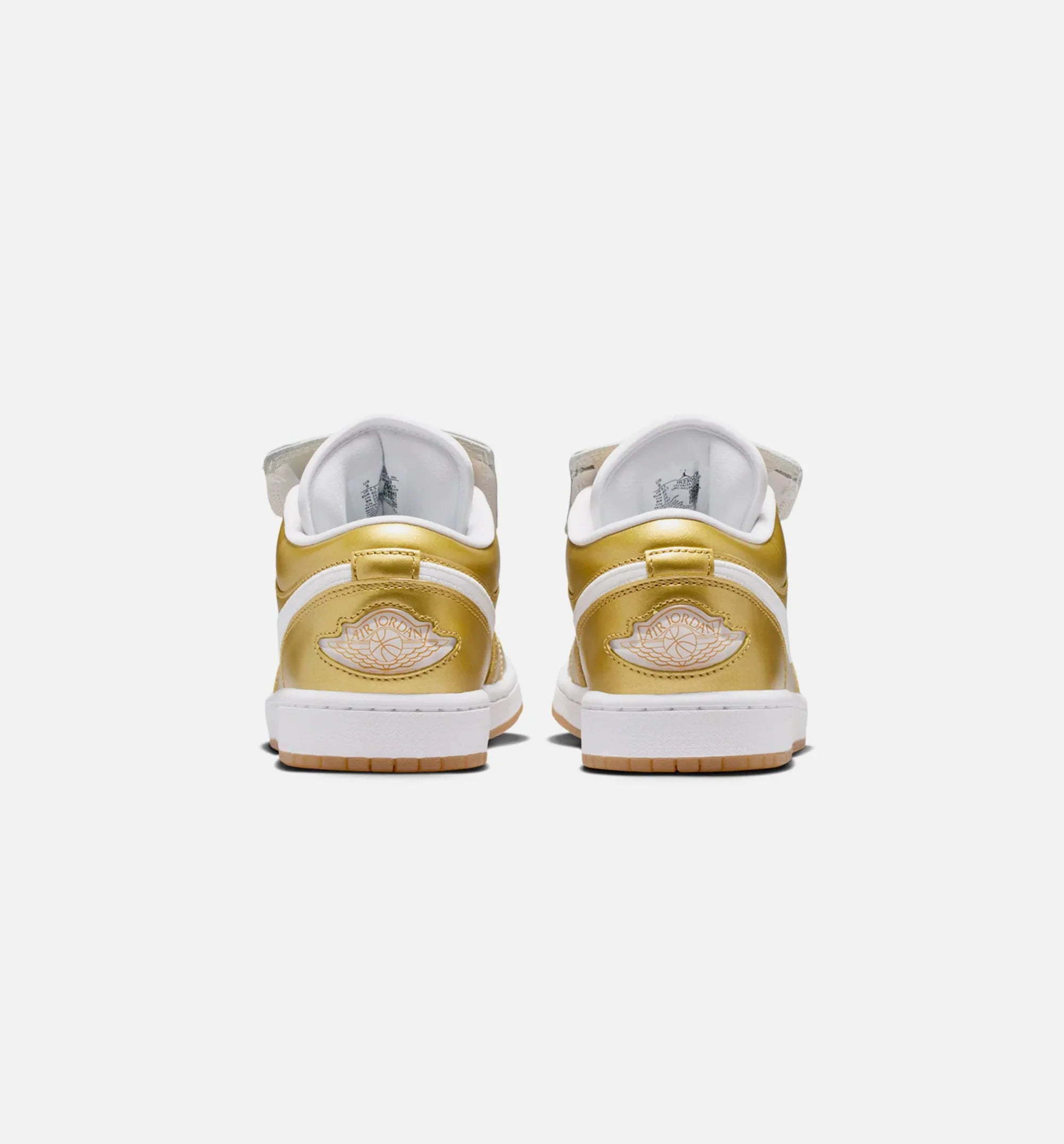 Air Jordan 1 Low Womens Lifestyle Shoe Gold White Gum Yellow