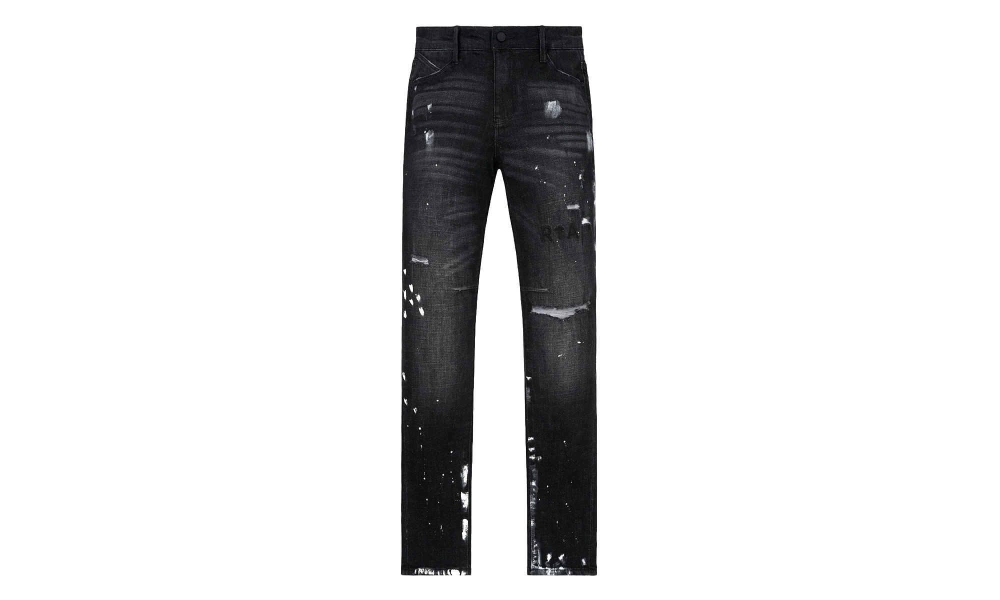 Clayton Distressed Paint Splatter Ripped Jeans "Black" MF24D623 B1182CHSPL