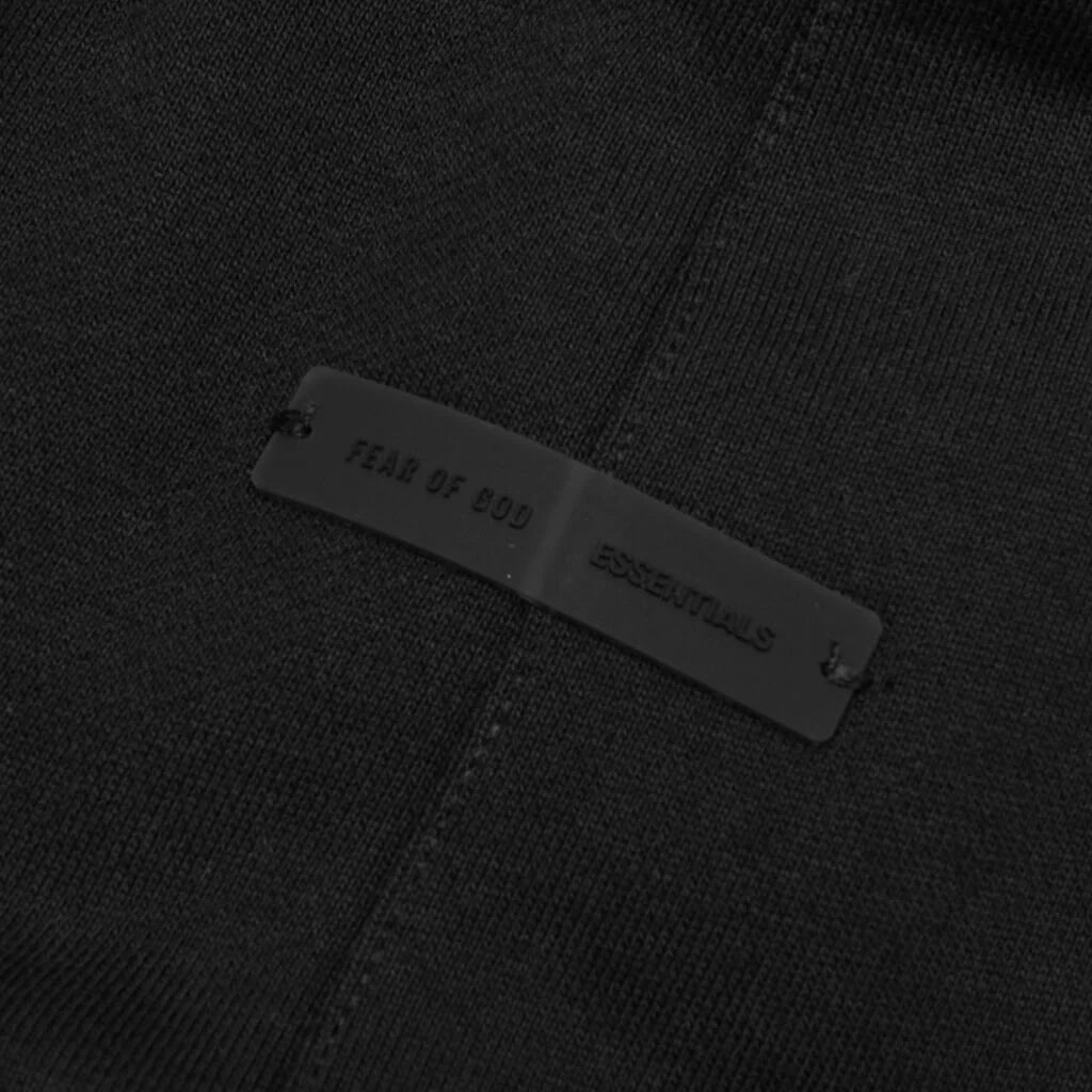 Relaxed Fleece Sweatpant With Piping Jet Black Cloud White