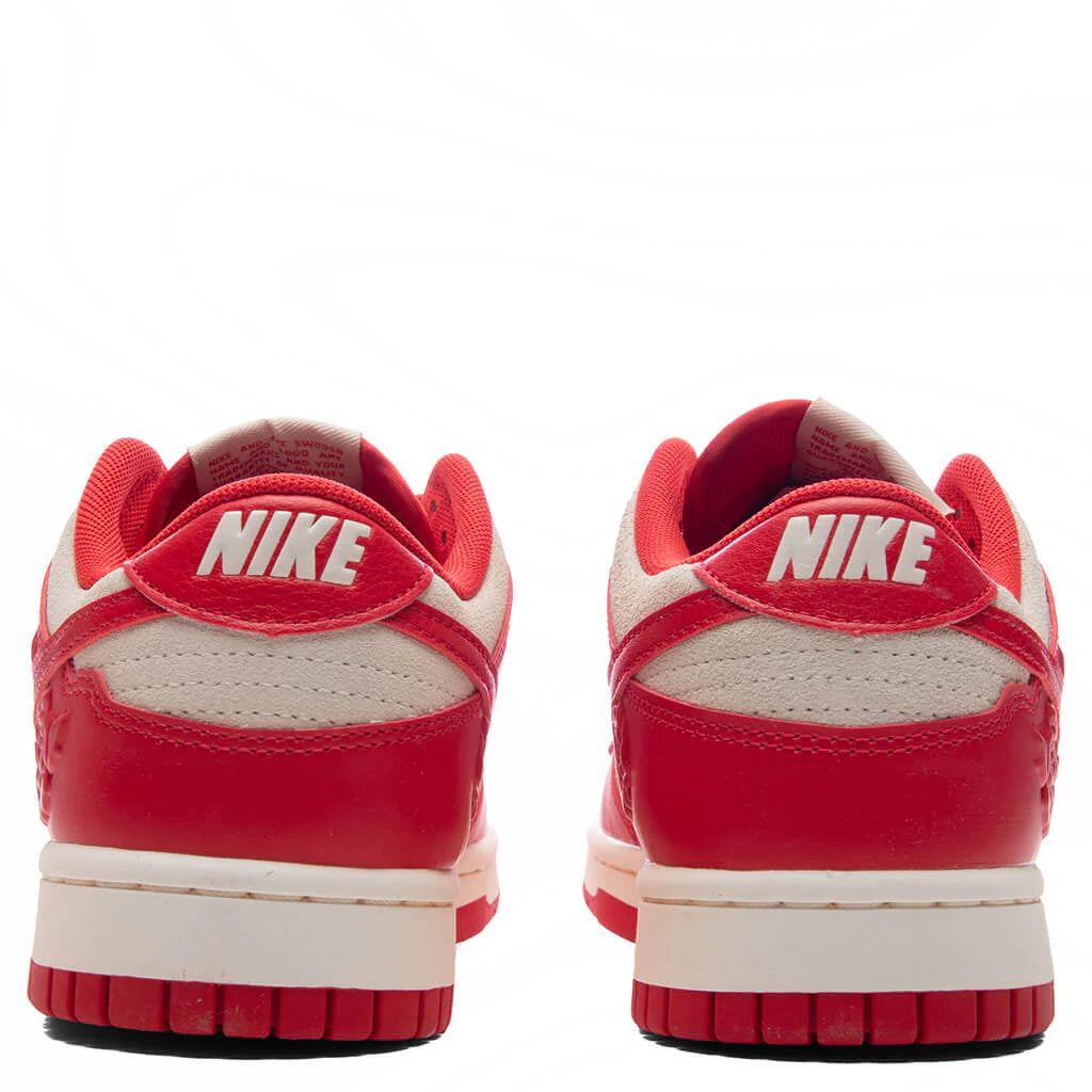 Womens Dunk Low Red Roses Coconut Milk University Red Pale Ivory