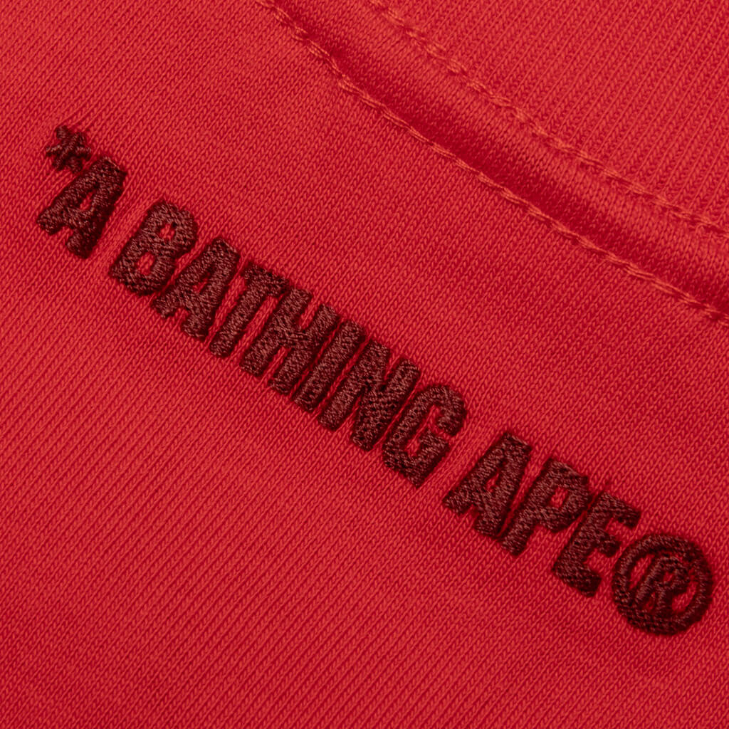 Bathing Ape Logo Relaxed Fit Tee Red