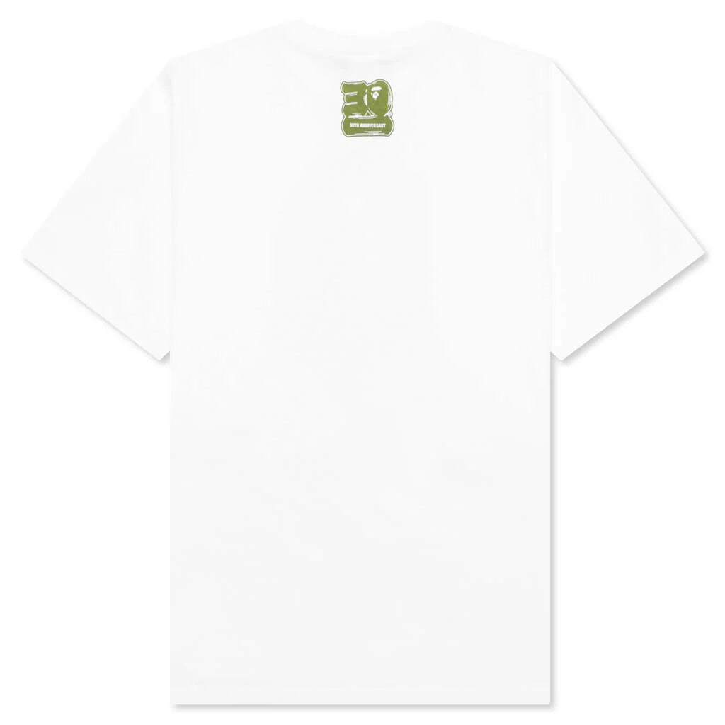 Bape 30th Anniversary Tee 1 M White Green