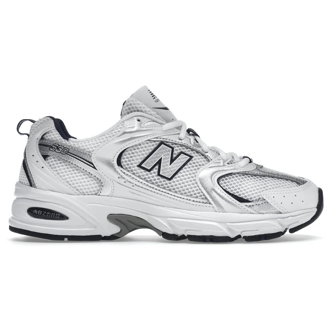 New Balance 530 White Silver Navy