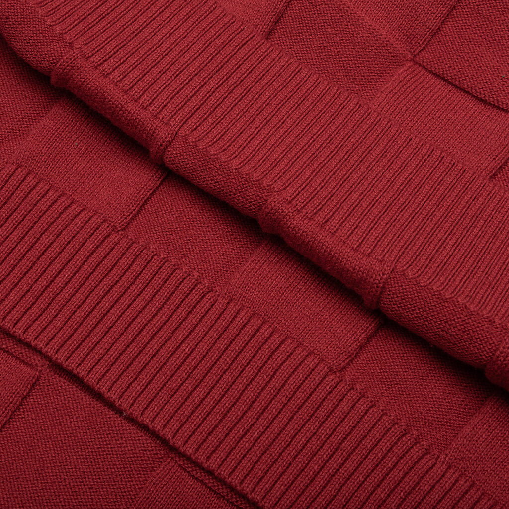 Palmer Checked L S Sweater Polo Sunday Red