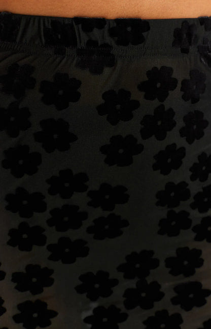 Late Night Black Maxi Skirt