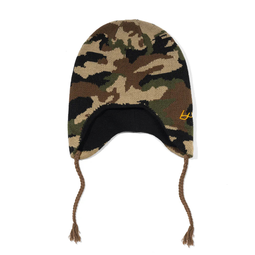 Butter Goods Ear Flap Beanie Woodland Camo