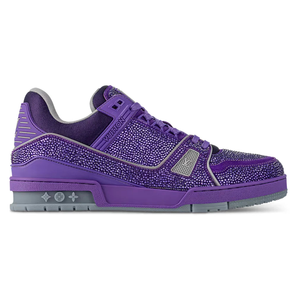 Louis Vuitton LV Trainer Sneaker Purple Crystals
