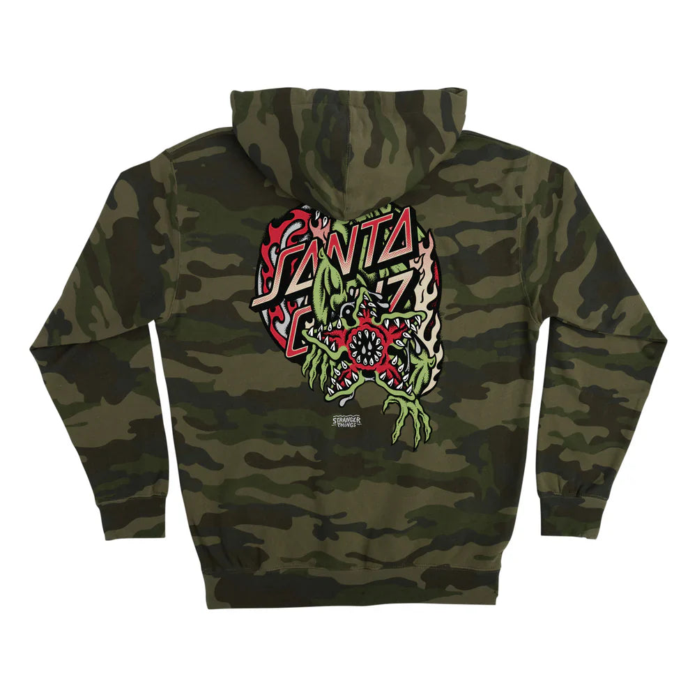 Santa Cruz x Stranger Things Demogorgon Dot Hoodie Dark Camo