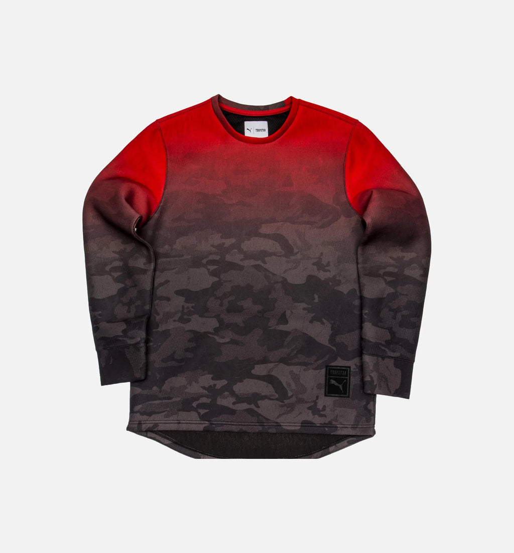 Puma X Trapstar Crew Sweater Mens Barbados Cherry Black