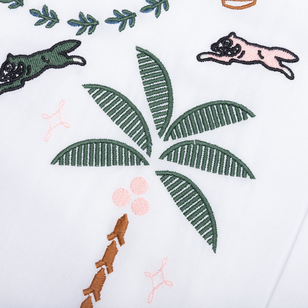 The Palms S S Woven Crop Fit White