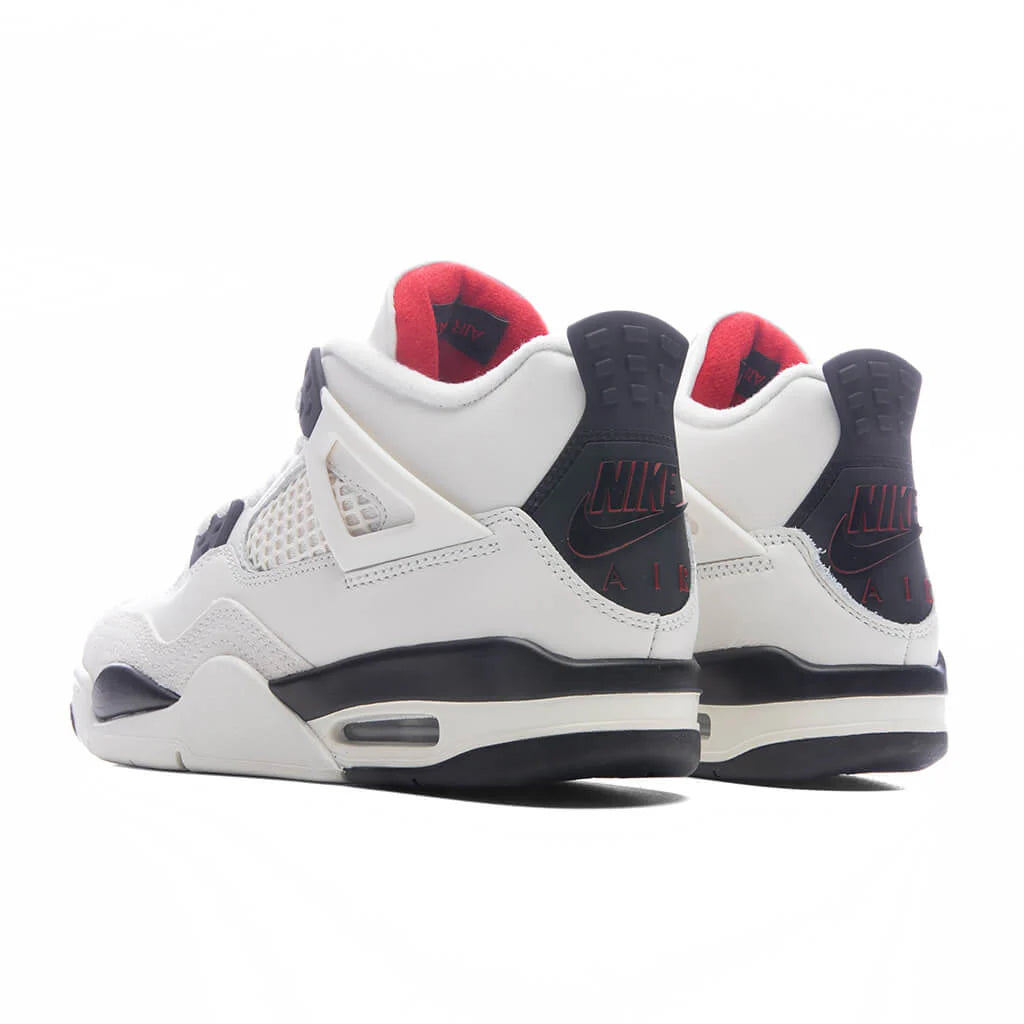 Air Jordan 4 Retro OG Flight Club GS Sail Black University Red