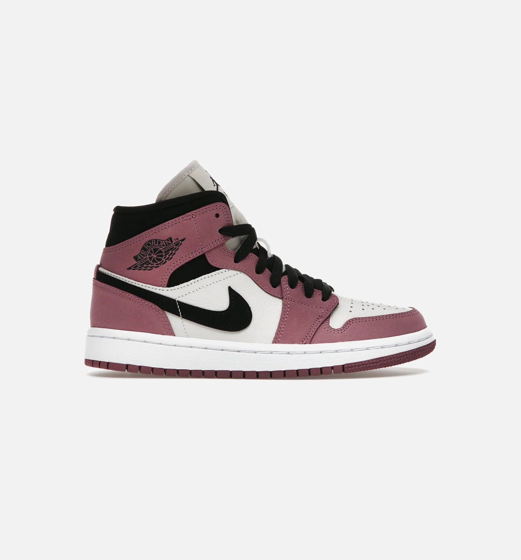Air Jordan 1 Mid Mulberry Womens Lifestyle Shoe Mulberry Black