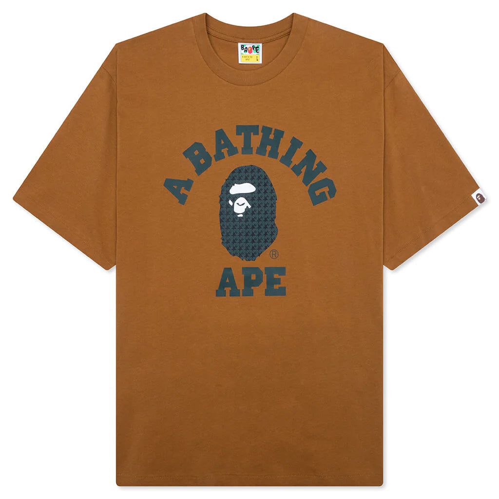 STA Houndstooth College Relaxed Fit Tee Brown