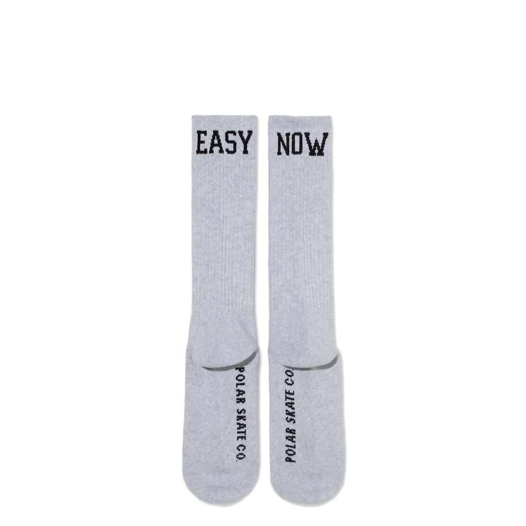 Polar Easy Now Long Rib Socks Heather Grey