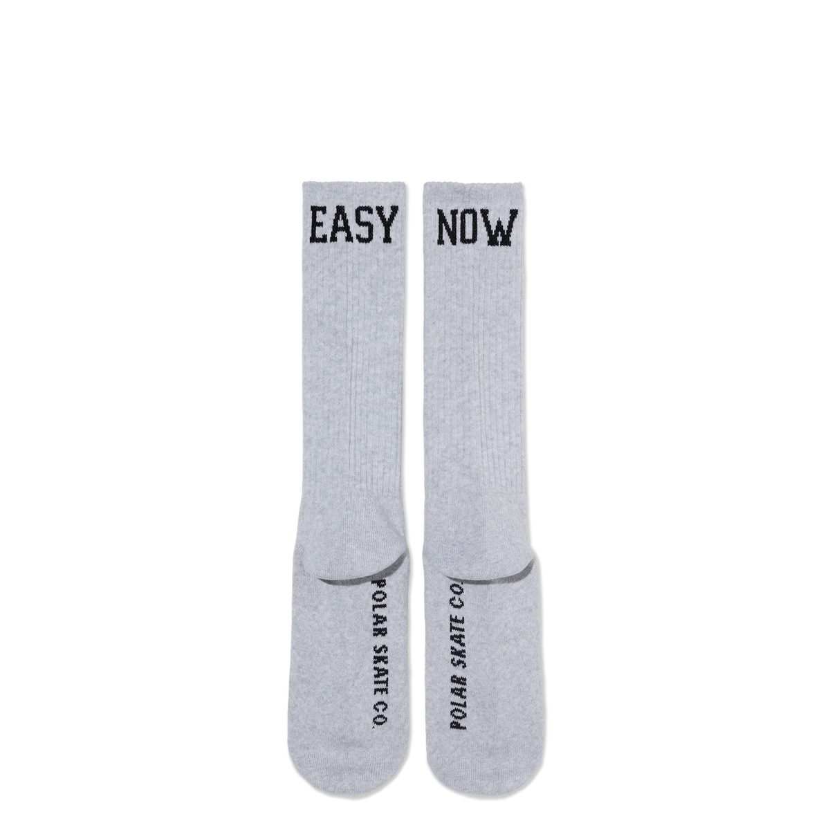 Polar Easy Now Long Rib Socks Heather Grey