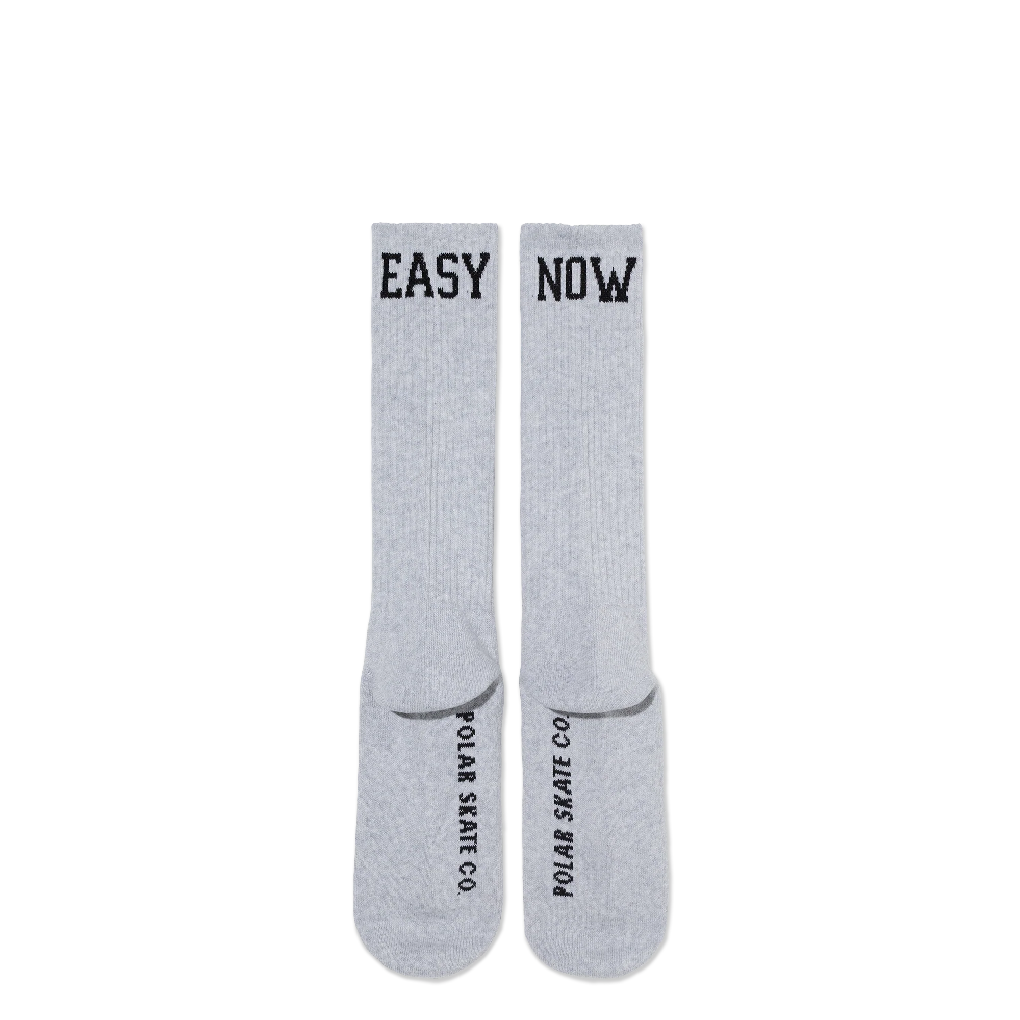 Polar Easy Now Long Rib Socks Heather Grey