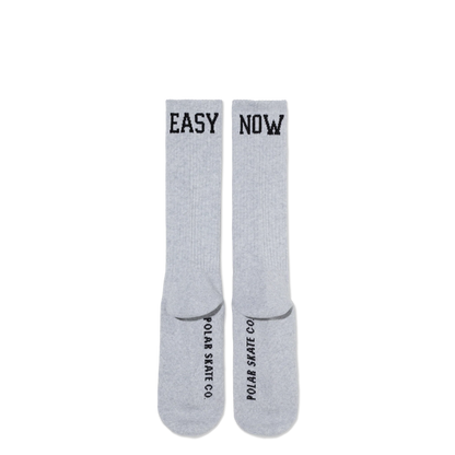 Polar Easy Now Long Rib Socks Heather Grey