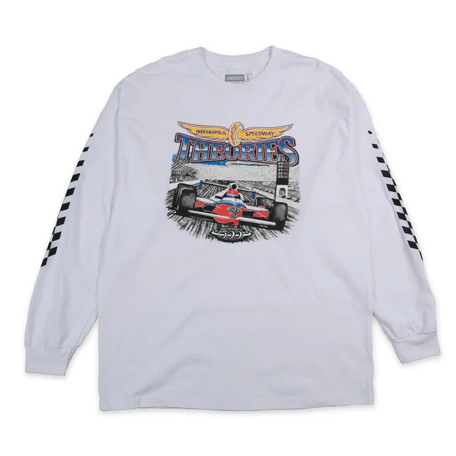 Theories Speedway Longsleeve Tee White