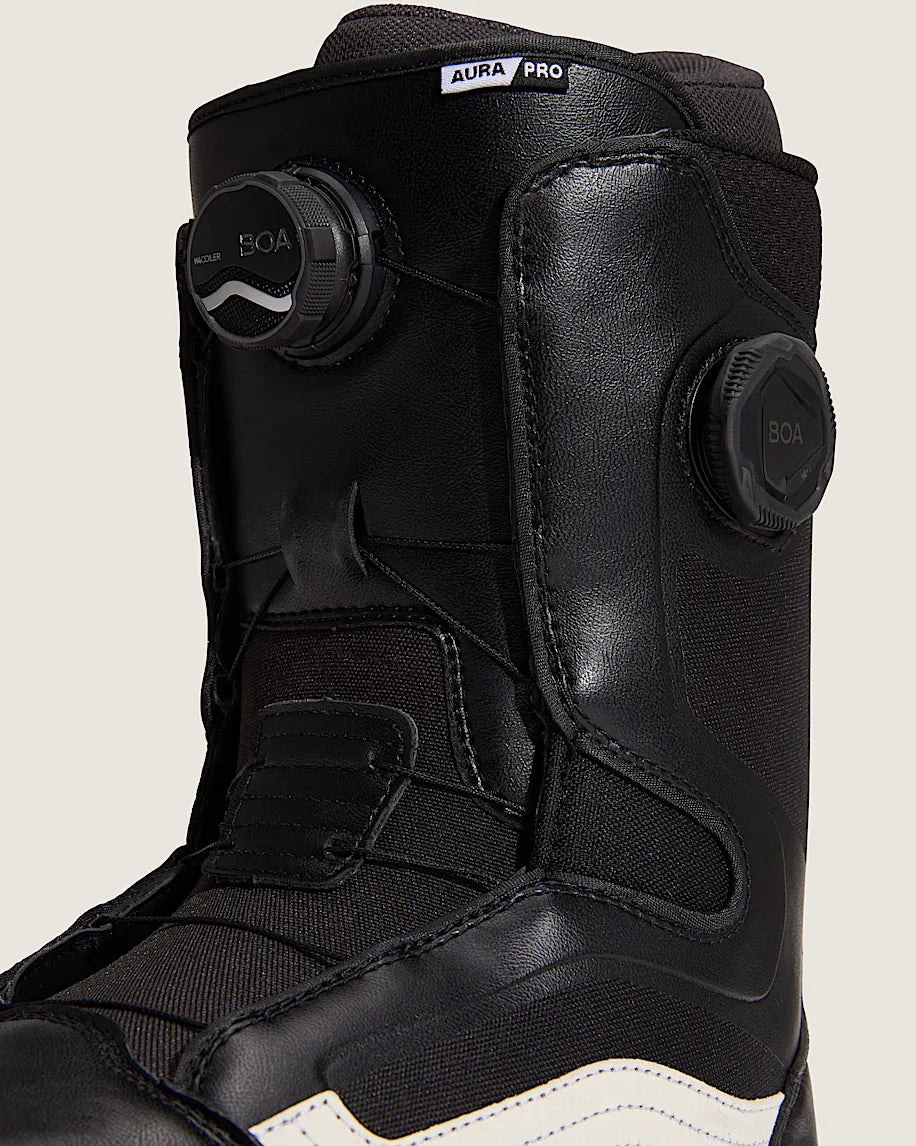 Vans 2026 Aura Pro Snowboard Boot Black White