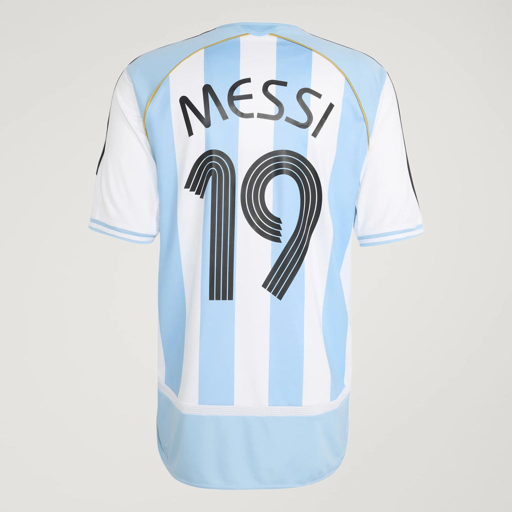 adidas Argentina Home Messi Mens Soccer Jersey 2006 White Sky Blue