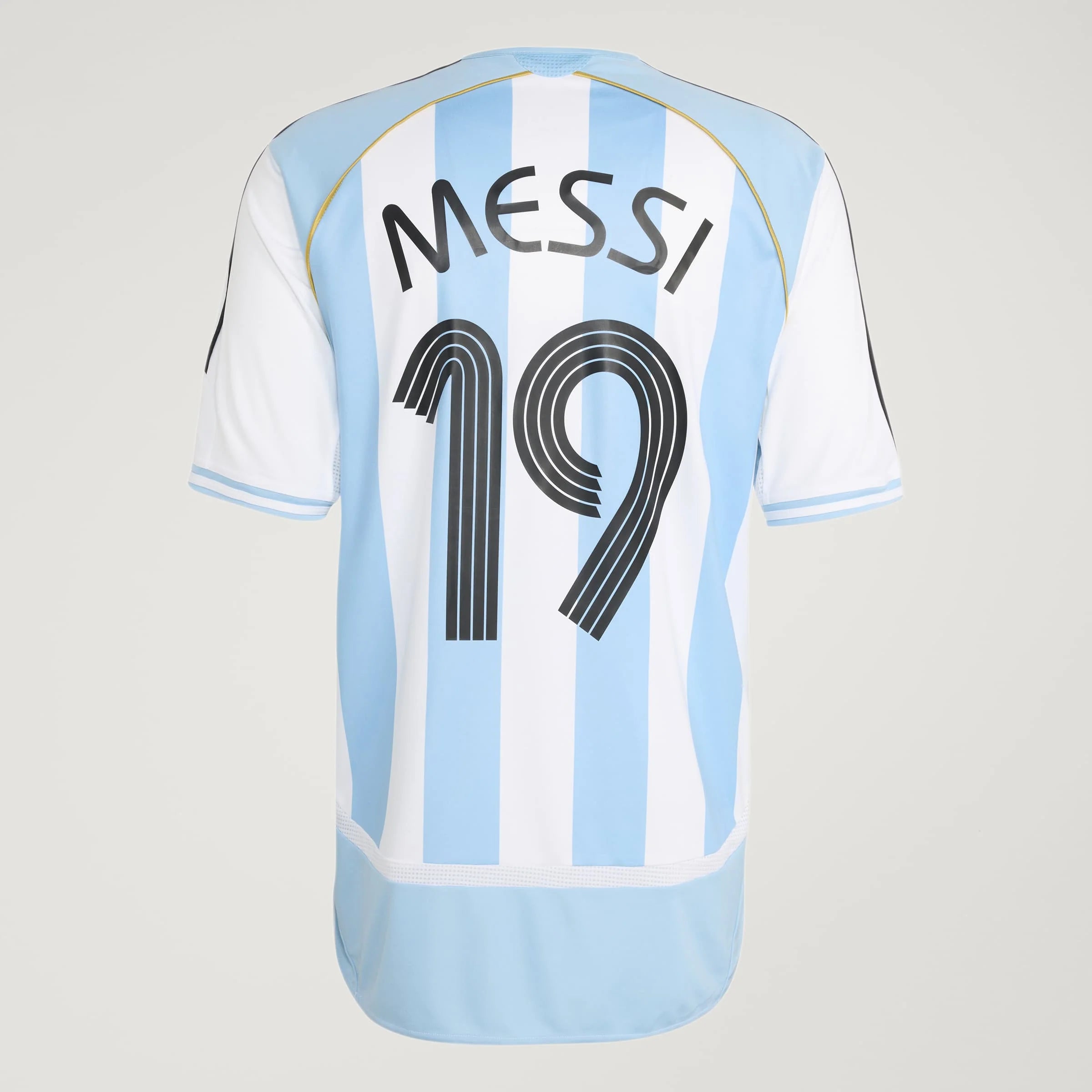 adidas Argentina Home Messi Mens Soccer Jersey 2006 White Sky Blue
