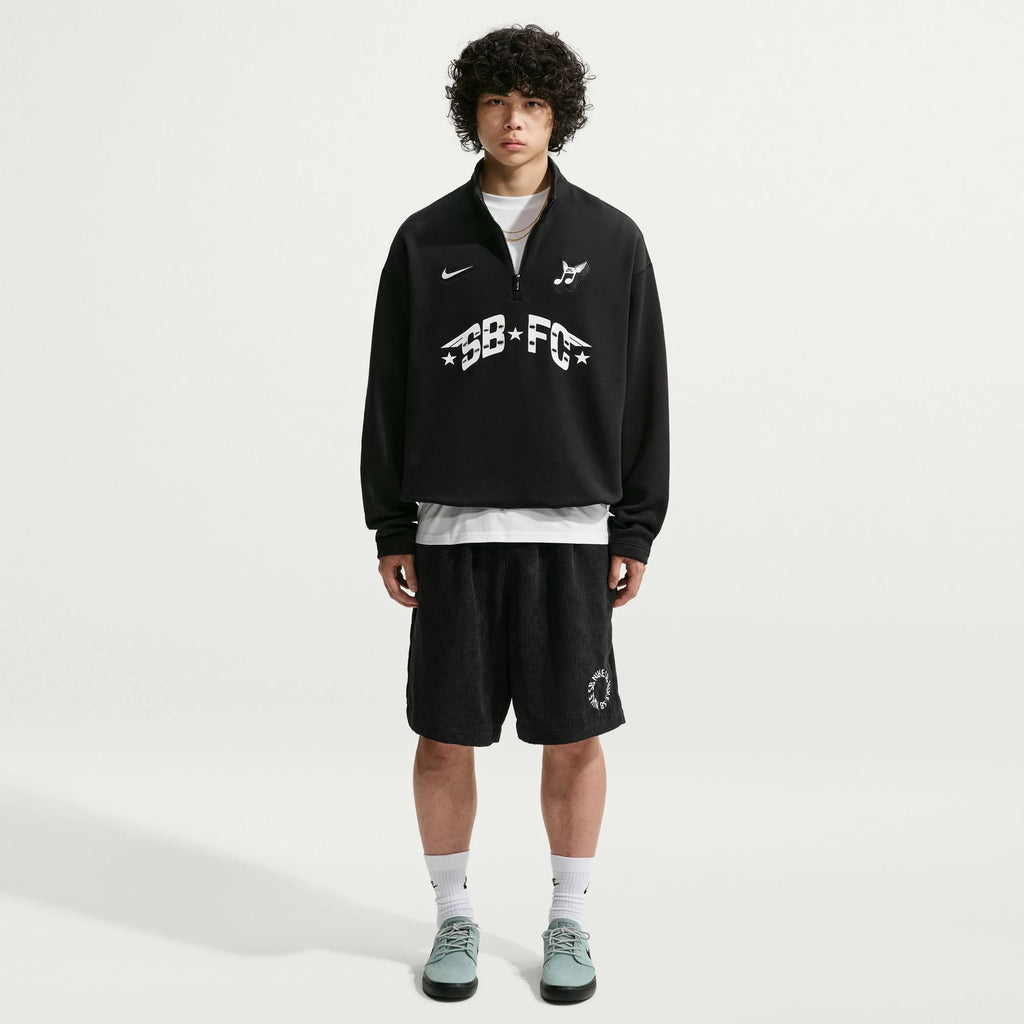 Nike SB Club 58 Skate 1 2 Zip Fleece Crew Neck Sweatshirt Black