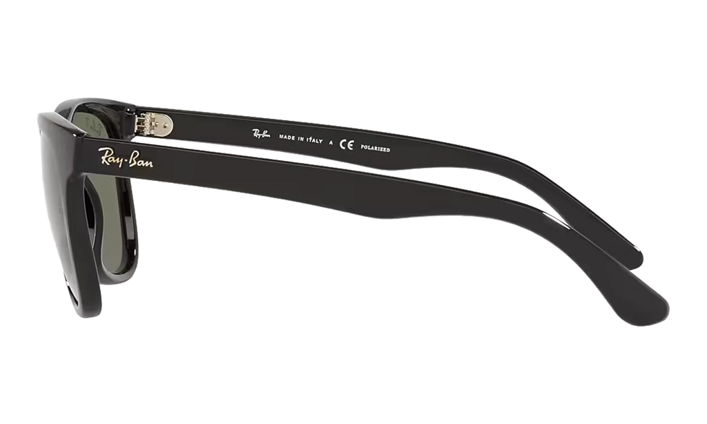 Square Polarized Sunglasses "Polished Black" RB4184-601-9A_54