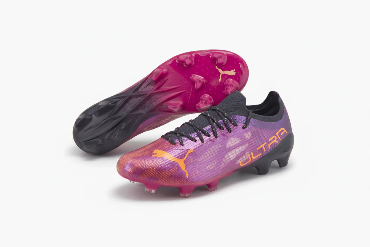 PUMA Ultra 14 FG AG Mens Soccer Cleats Fuchsia Neon Citrus Parisian