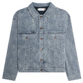 Floral Denim Jacket Light Indigo