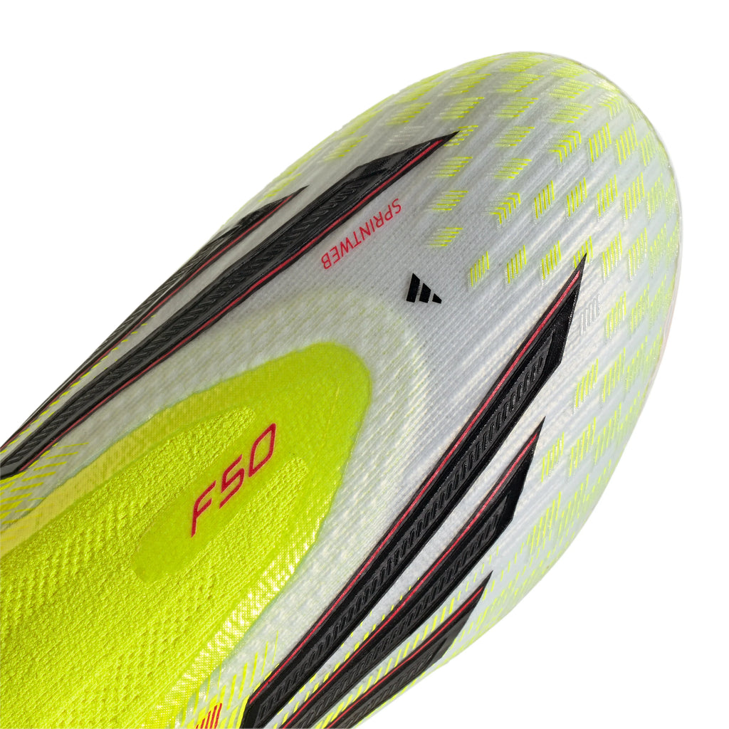adidas F50 Elite Laceless FG Firm Ground Youth Soccer Cleats Yellow Black Red